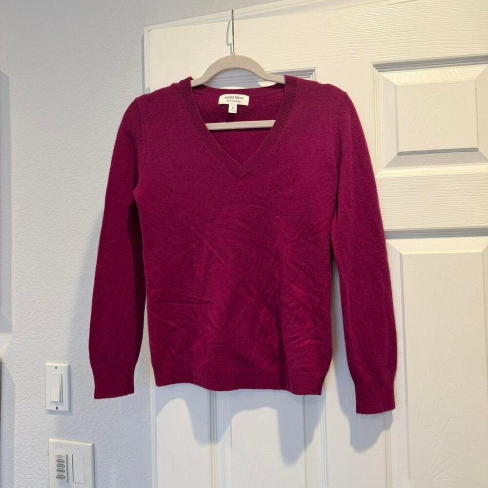 Nordstrom Women's Fuchsia Cashmere Jumper M